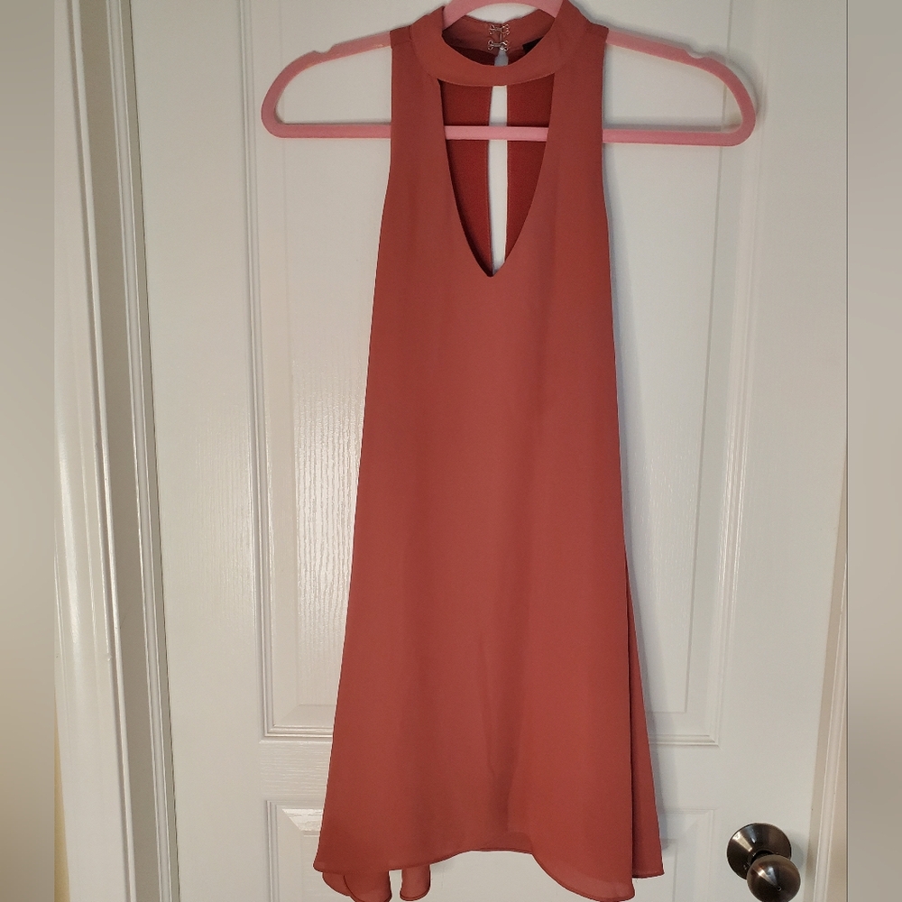 Lulu's rusty rose party dress size small